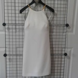 Open back,metal stripes cocktail mini dress.NWT